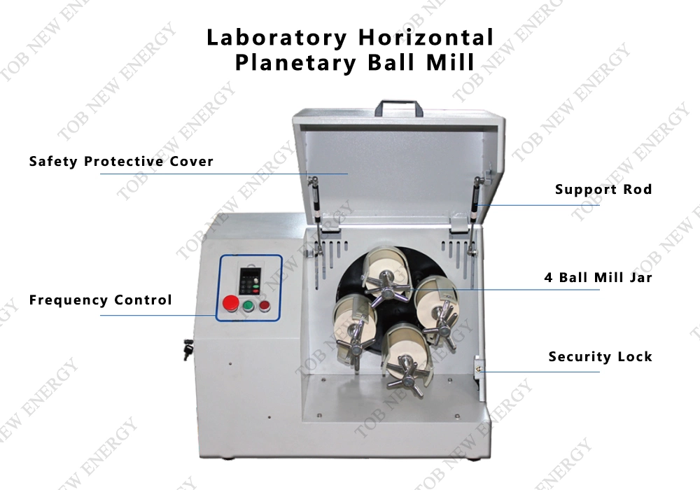 Tob 0.2-4L Laboratory Small Horizontal Planetary Ball Mill