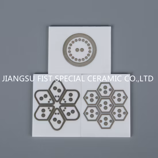 96% Alumina Ceramic Metallized Ceramic Packaging Electronic Circuit Substrate Metal Ceramic Parts